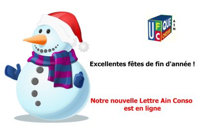 Notre nouvelle Lettre Ain Conso, fin d&rsquo;année 2021